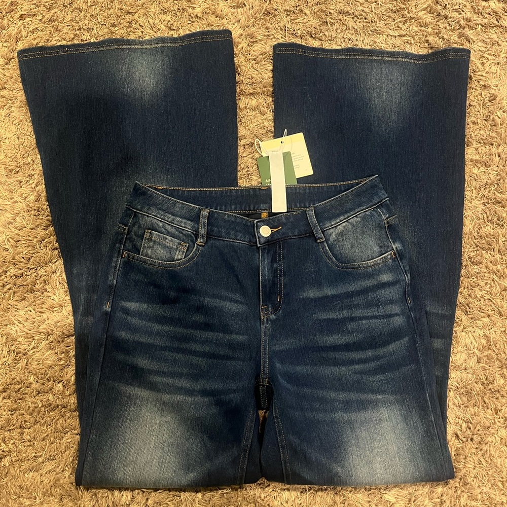 HALARA Dark Blue Flare Jeans